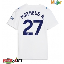 Camiseta Manchester City Matheus Nunes #27 Tercera Equipación para mujer 2026-27 manga corta
